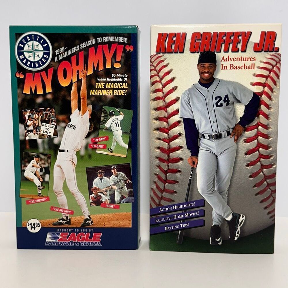MLB Collectible VHS Tapes Ken Griffey Jr. & Seattle Mariners My Oh My 1995 Seaso